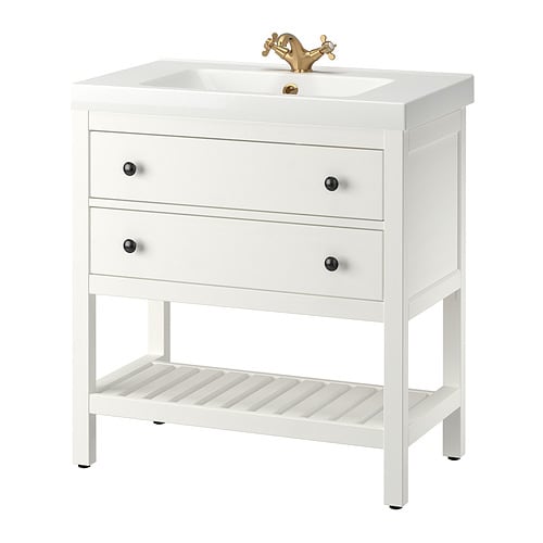 IKEA HEMNES / ODENSVIK open sink cabinet with 2 drawers Model Image