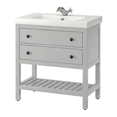 IKEA HEMNES / ODENSVIK open sink cabinet with 2 drawers Model Image