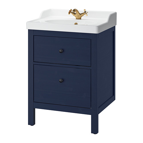 IKEA HEMNES / RUTSJÖN Bathroom vanity with sink & faucet Model Image