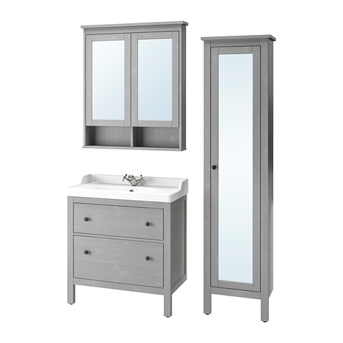 IKEA HEMNES / RÄTTVIKEN bathroom furniture, set of 5 Model Image