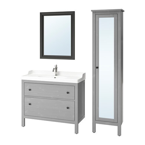 IKEA HEMNES / RÄTTVIKEN bathroom furniture, set of 5 Model Image