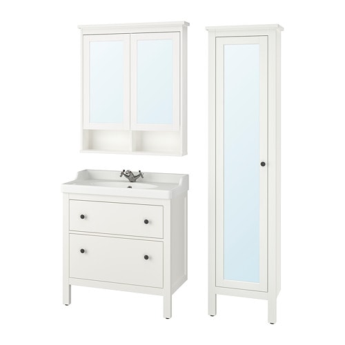 IKEA HEMNES / RÄTTVIKEN bathroom furniture, set of 5 Model Image