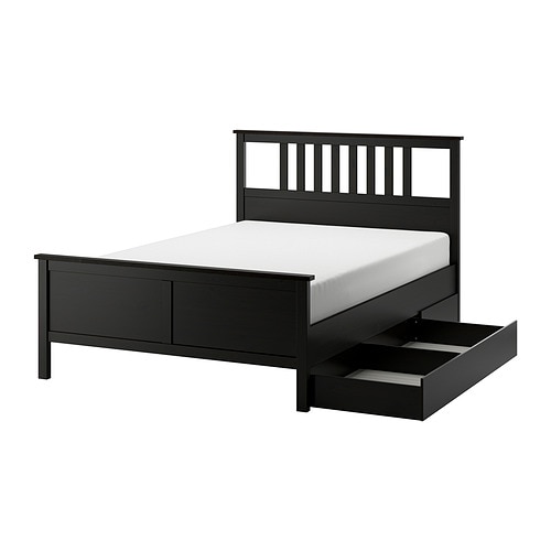 IKEA HEMNES bed frame with 2 storage boxes Model Image