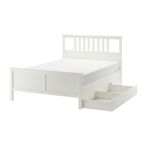 IKEA HEMNES bed frame with 2 storage boxes Model Image