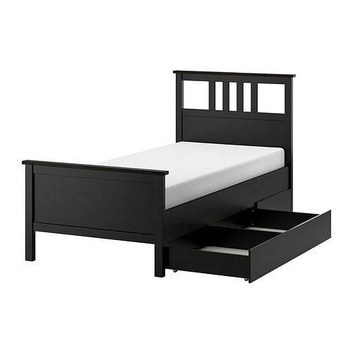 IKEA HEMNES bed frame with 2 storage boxes Model Image