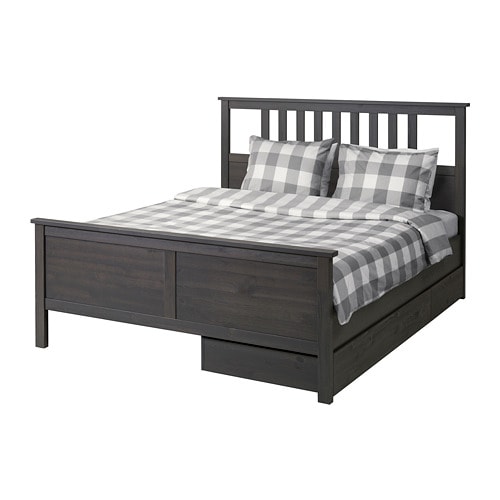 IKEA HEMNES bed frame with 2 storage boxes Model Image