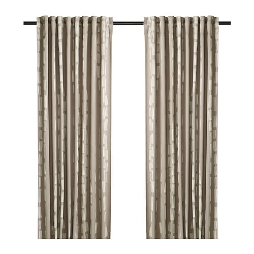 IKEA HÄCKBERBERIS room darkening curtains, 1 pair Model Image