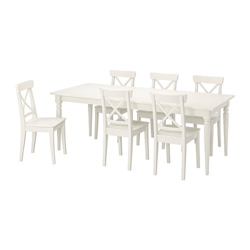 IKEA INGATORP / INGOLF table and 6 chairs Model Image