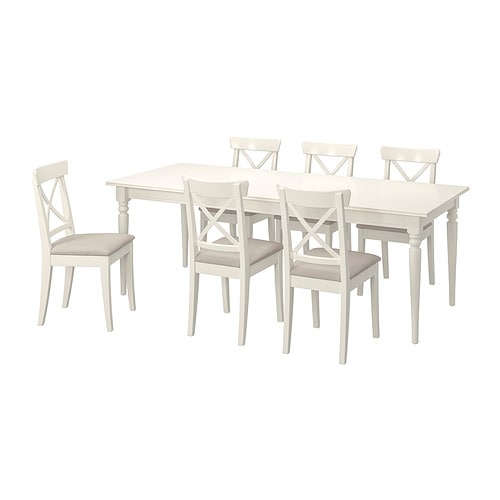 IKEA INGATORP / INGOLF table and 6 chairs Model Image