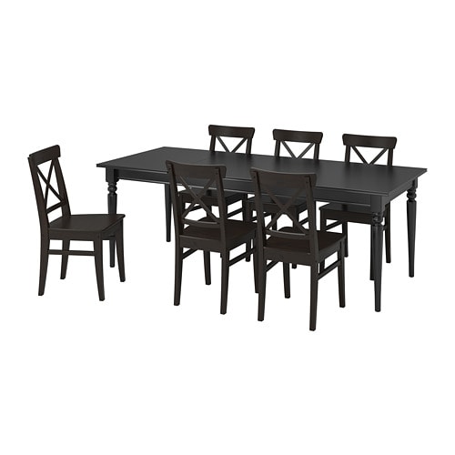 IKEA INGATORP / INGOLF table and 6 chairs Model Image