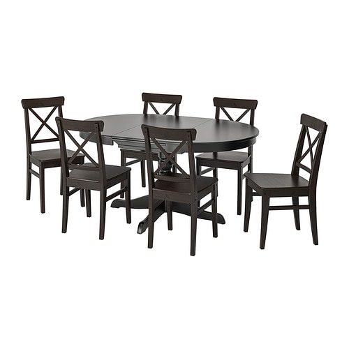 IKEA INGATORP / INGOLF table and 6 chairs Model Image