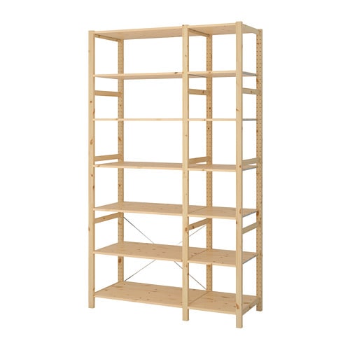 IKEA IVAR 2 section shelving unit Model Image