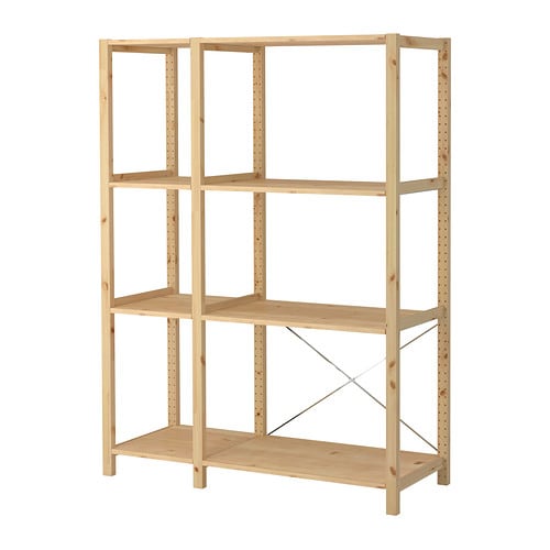 IKEA IVAR 2 section shelving unit Model Image