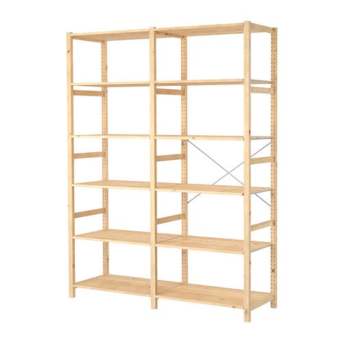 IKEA IVAR 2 section shelving unit Model Image