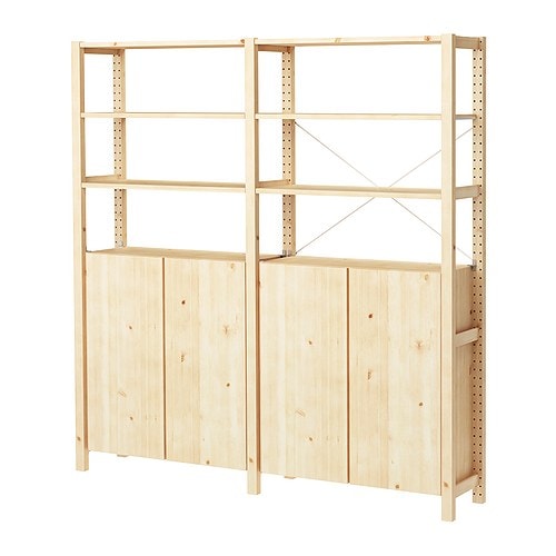 IKEA IVAR 2 section shelving unit w/cabinet Model Image