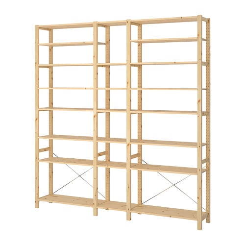 IKEA IVAR 3 section shelving unit Model Image