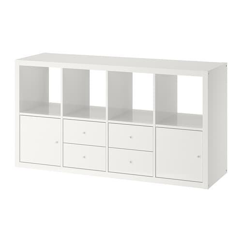 IKEA KALLAX shelf unit with 4 inserts Model Image