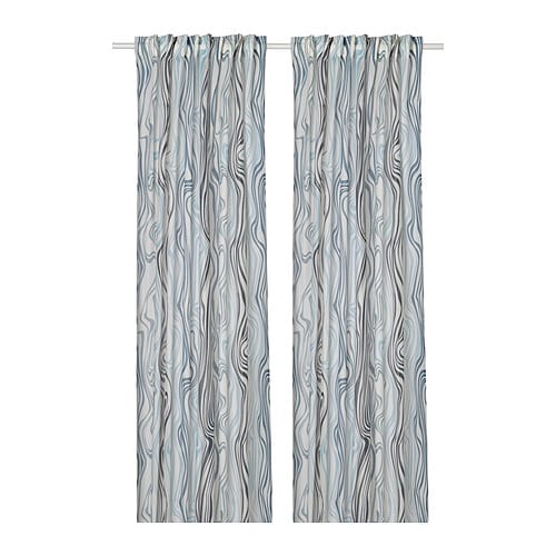 IKEA KLIPPNEJLIKA curtains, 1 pair Model Image