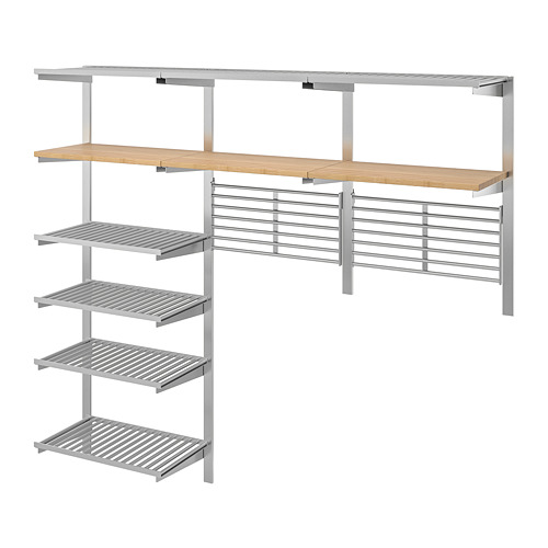 IKEA KUNGSFORS suspension rail w shelves/wll grids Model Image