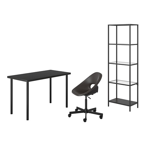 IKEA LAGKAPTEN/ELDBERGET / VITTSJÖ desk and storage combination Model Image