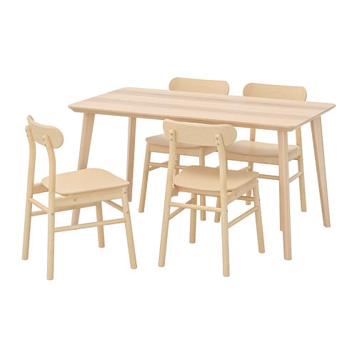 IKEA LISABO / RÖNNINGE table and 4 chairs Model Image