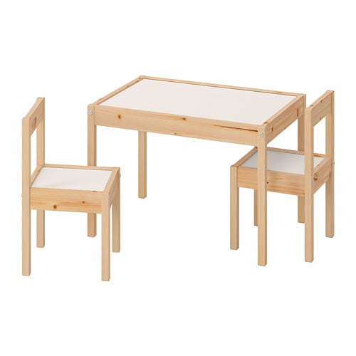 IKEA LÄTT children's table and 2 chairs Model Image