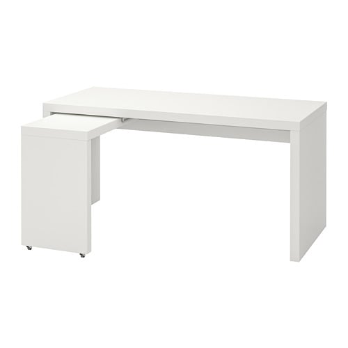 IKEA MALM desk with pull-out panel Model Image