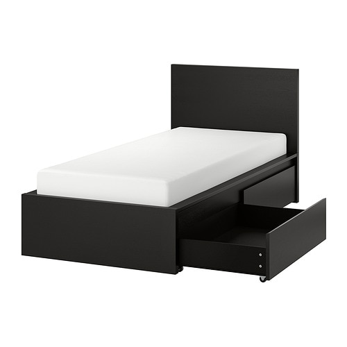 IKEA MALM high bed frame/2 storage boxes Model Image