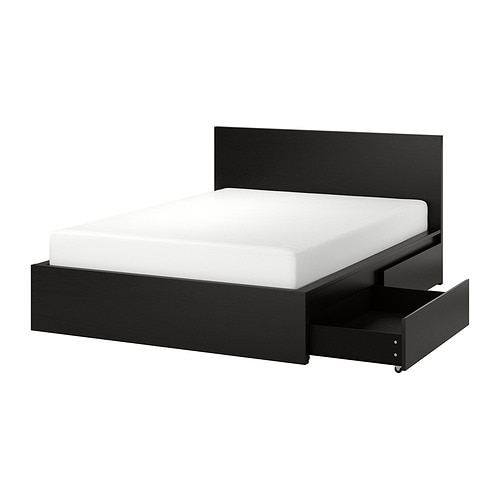 IKEA MALM high bed frame/2 storage boxes Model Image