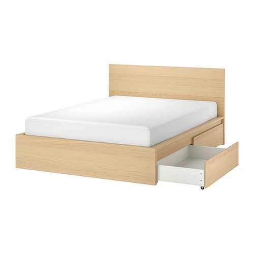 IKEA MALM high bed frame/2 storage boxes Model Image