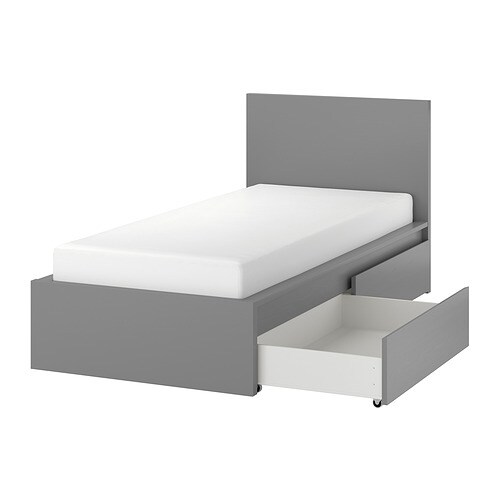 IKEA MALM high bed frame/2 storage boxes Model Image