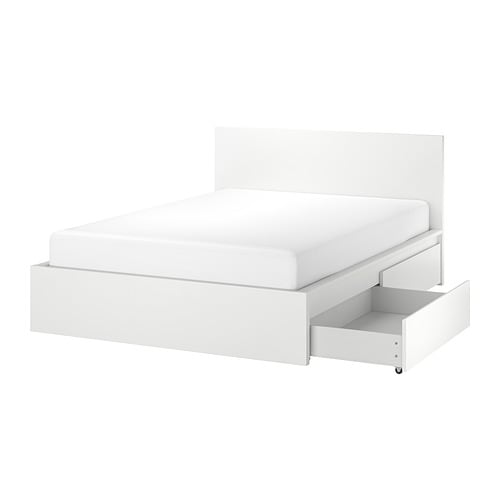 IKEA MALM high bed frame/2 storage boxes Model Image