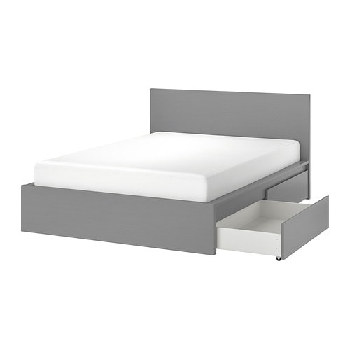 IKEA MALM high bed frame/2 storage boxes Model Image