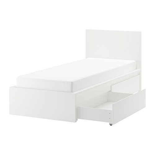 IKEA MALM high bed frame/2 storage boxes Model Image