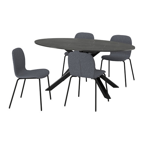 IKEA MARIEDAMM / KARLPETTER table and 4 chairs Model Image