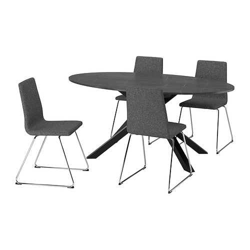 IKEA MARIEDAMM / LILLÅNÄS table and 4 chairs Model Image