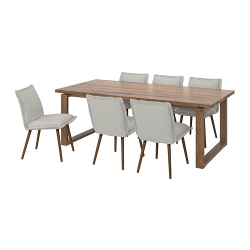 IKEA MÖRBYLÅNGA / KLINTEN table and 6 chairs Model Image