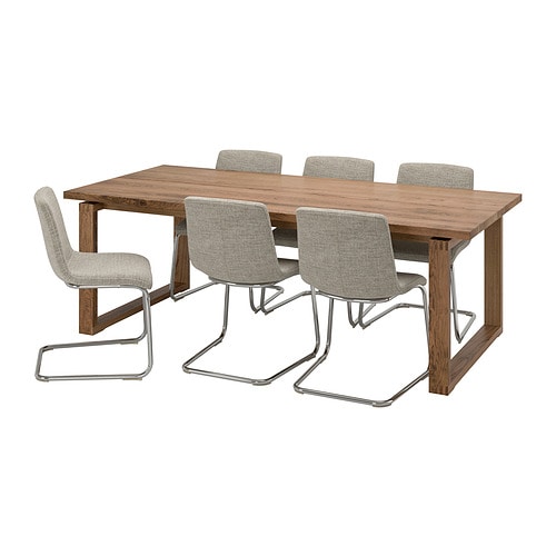 IKEA MÖRBYLÅNGA / LUSTEBO table and 6 chairs Model Image