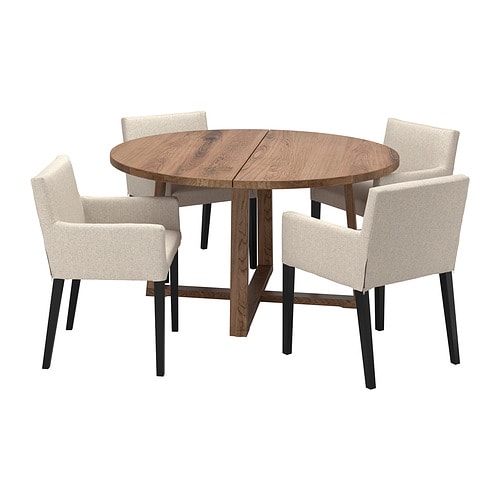 IKEA MÖRBYLÅNGA / MÅRENÄS table and 4 armchairs Model Image