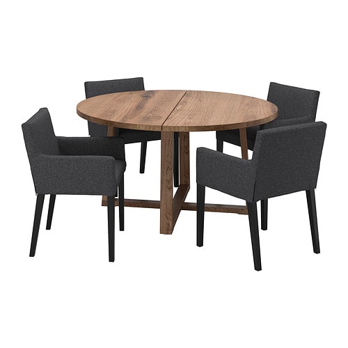 IKEA MÖRBYLÅNGA / MÅRENÄS table and 4 armchairs Model Image