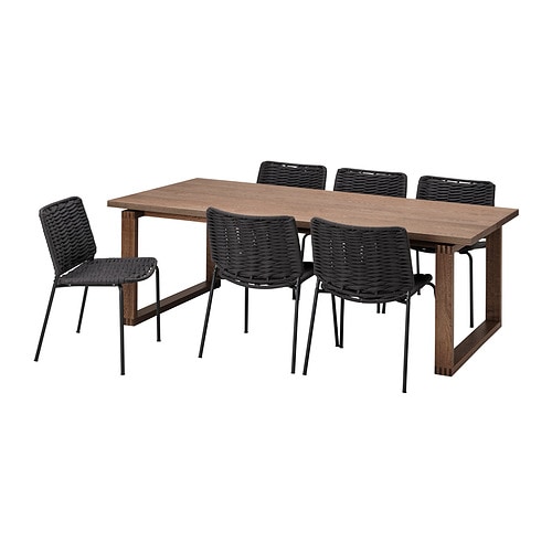 IKEA MÖRBYLÅNGA / TEGELÖN table and 6 chairs Model Image