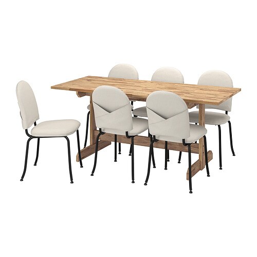 IKEA NACKANÄS / EBBALYCKE table and 6 chairs Model Image