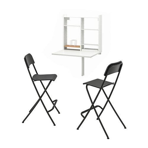 IKEA NORBERG / FRANKLIN table and 2 chairs Model Image