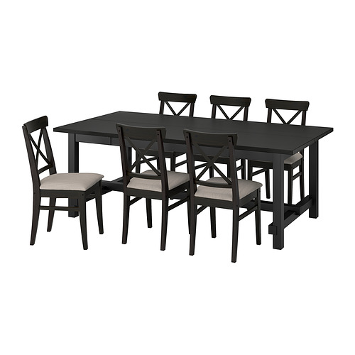 IKEA NORDVIKEN / INGOLF table and 6 chairs Model Image