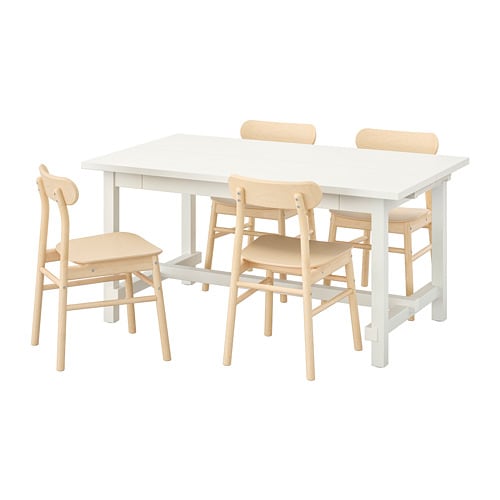 IKEA NORDVIKEN / RÖNNINGE table and 4 chairs Model Image