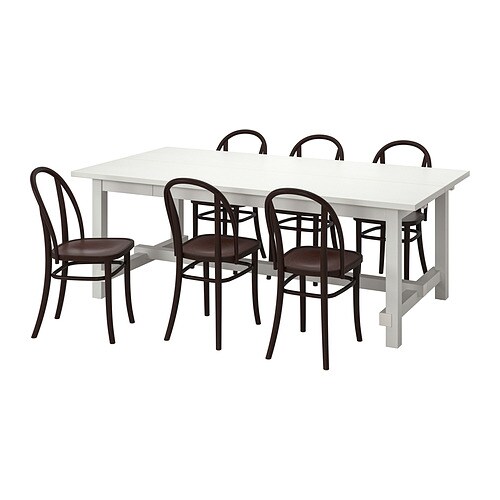 IKEA NORDVIKEN / SKOGSBO table and 6 chairs Model Image