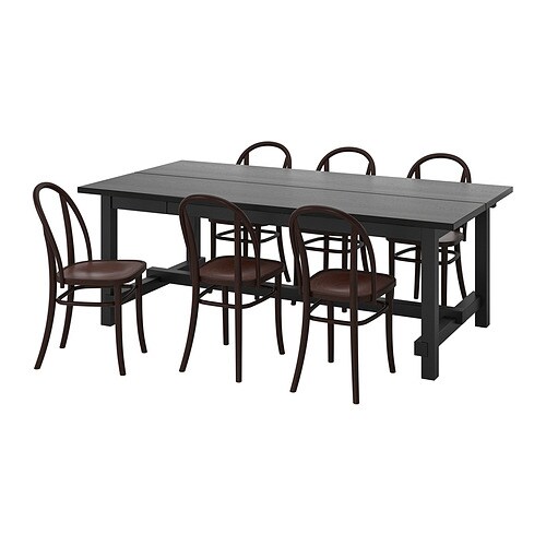 IKEA NORDVIKEN / SKOGSBO table and 6 chairs Model Image