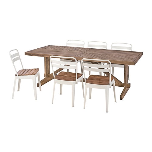 IKEA NORRMANSÖ / NORRMANSÖ table+6 chairs, outdoor Model Image