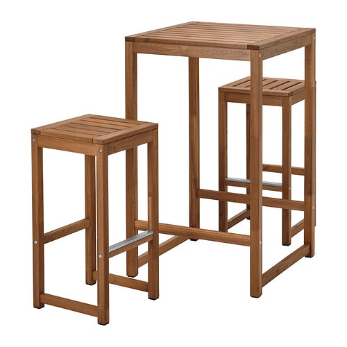 IKEA NÄMMARÖ bar table and 2 bar stools, outdoor Model Image