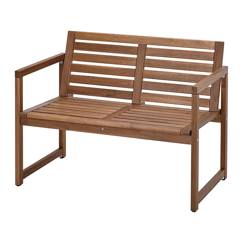 IKEA NÄMMARÖ bench with backrest, outdoor Model Image